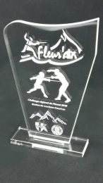 Découpe et gravure laser - PMMA transparent sablé